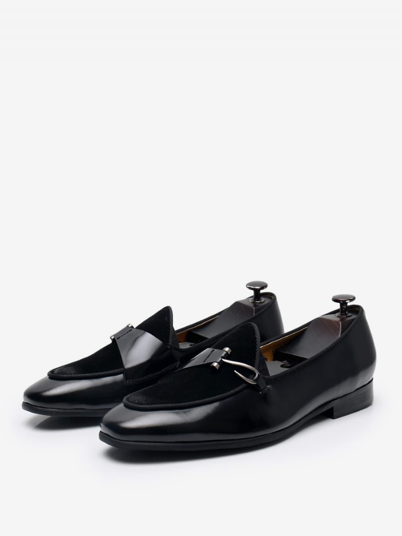 Mne's Cowhide Slip-on Loafer Chaussures Mariage Pour Hommes