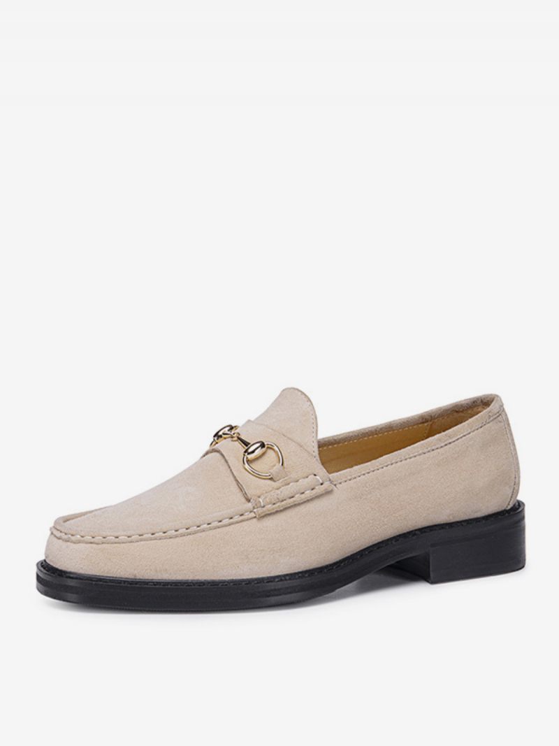 Mocassins À Enfiler Peau D'enfant Pour Hommes Chaussures Bal Mariage - Jaune Clair