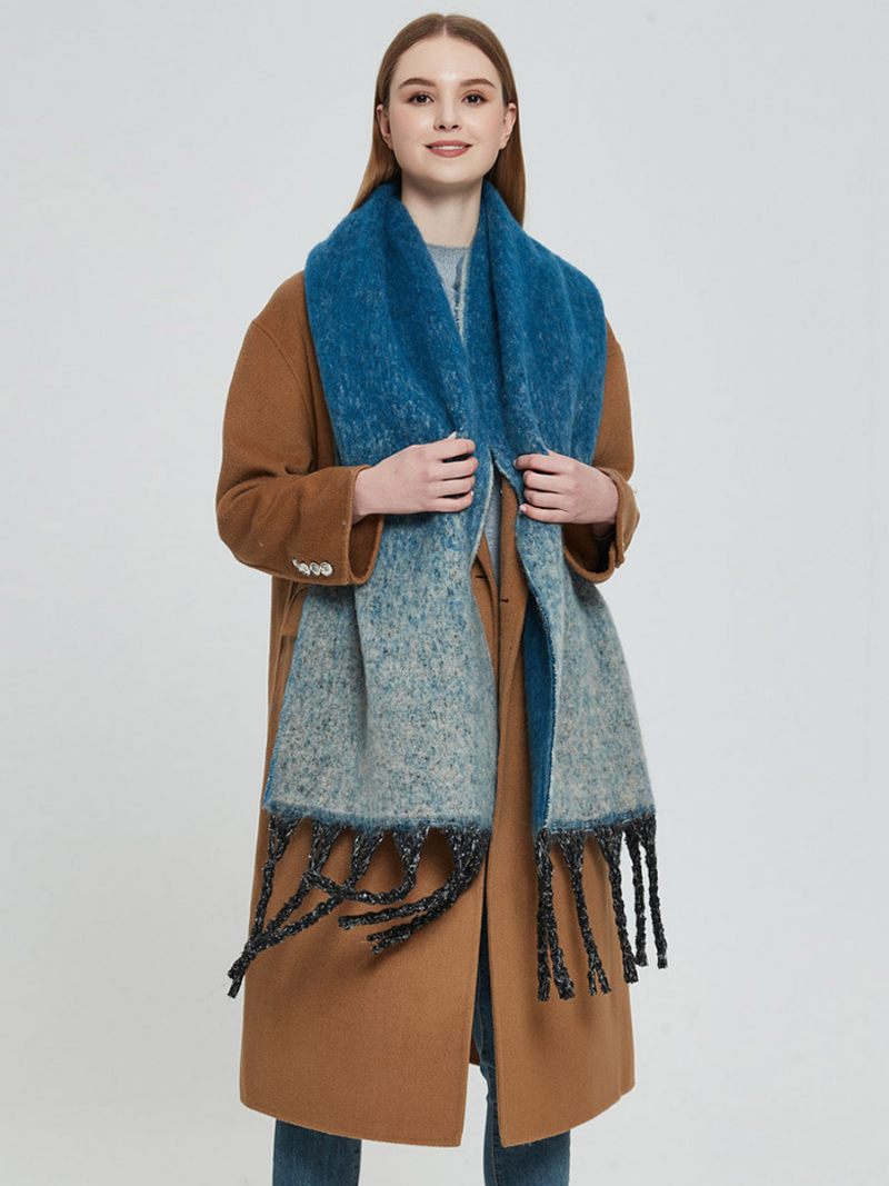 Écharpe Couverture À Dégradé Doux Avec Écharpes Chaudes D'hiver Pour Femmes