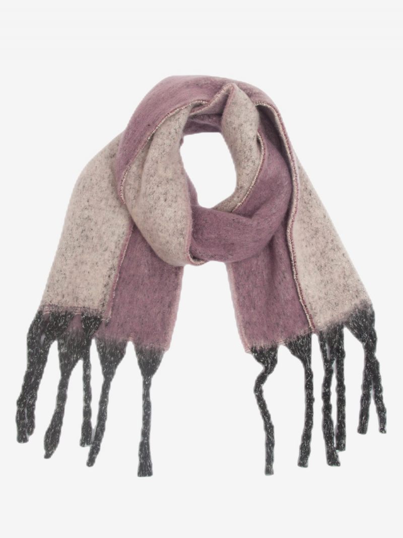 Écharpe Couverture À Dégradé Doux Avec Écharpes Chaudes D'hiver Pour Femmes - Violet