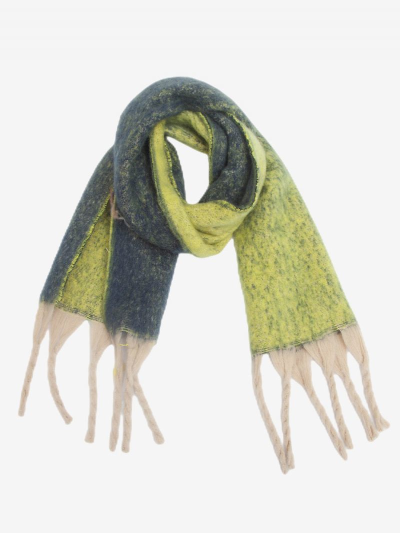 Écharpe Couverture À Dégradé Doux Avec Écharpes Chaudes D'hiver Pour Femmes - Beige