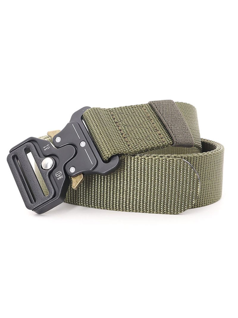 Toile Ceinture Pour Hommes À La Mode - Vert Chasseur