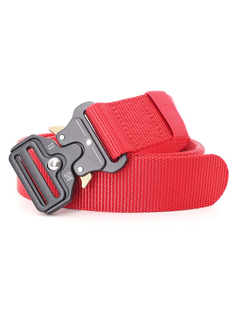 Toile Ceinture Pour Hommes À La Mode - Rouge