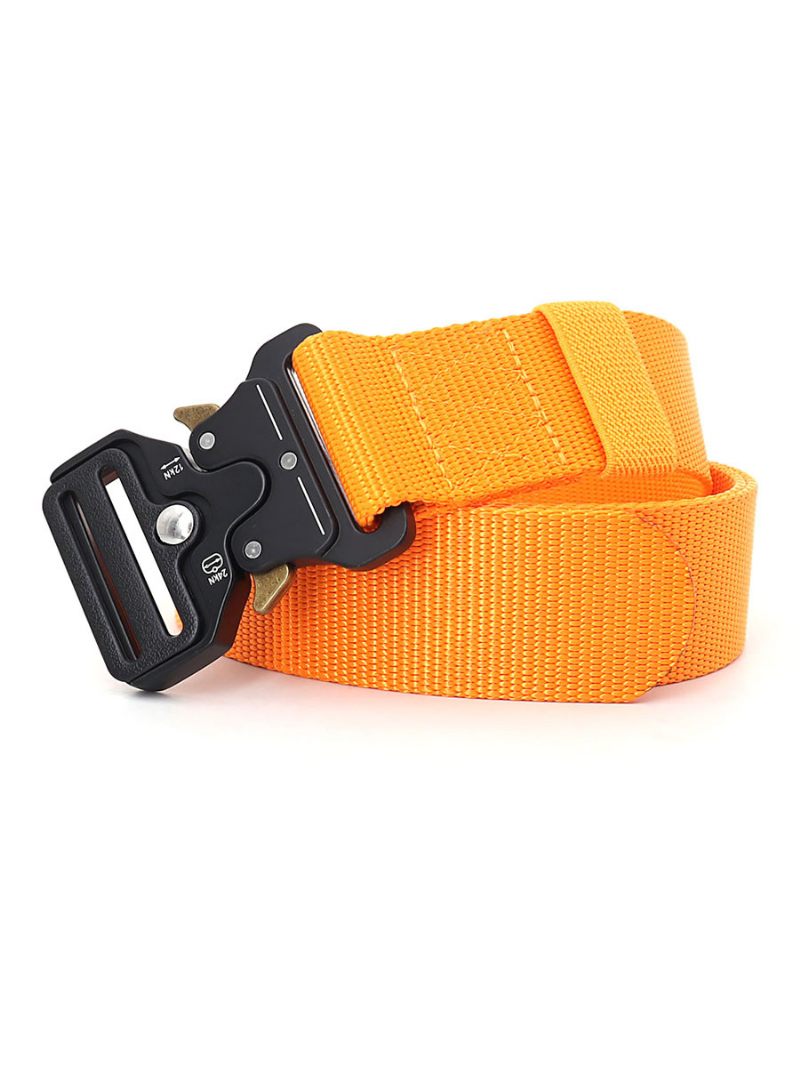 Toile Ceinture Pour Hommes À La Mode - Orange
