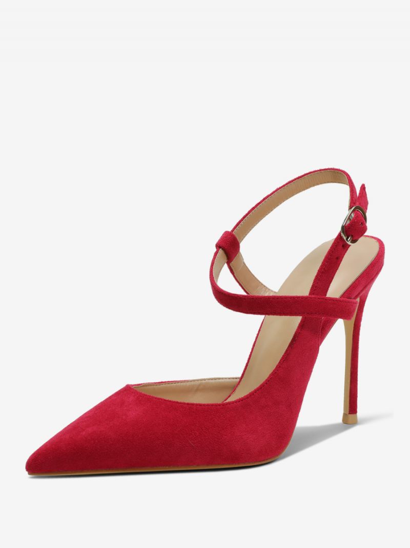Escarpins À Talons Hauts Bout Pointu Et Noirs Pour Femmes - Ture Rouge
