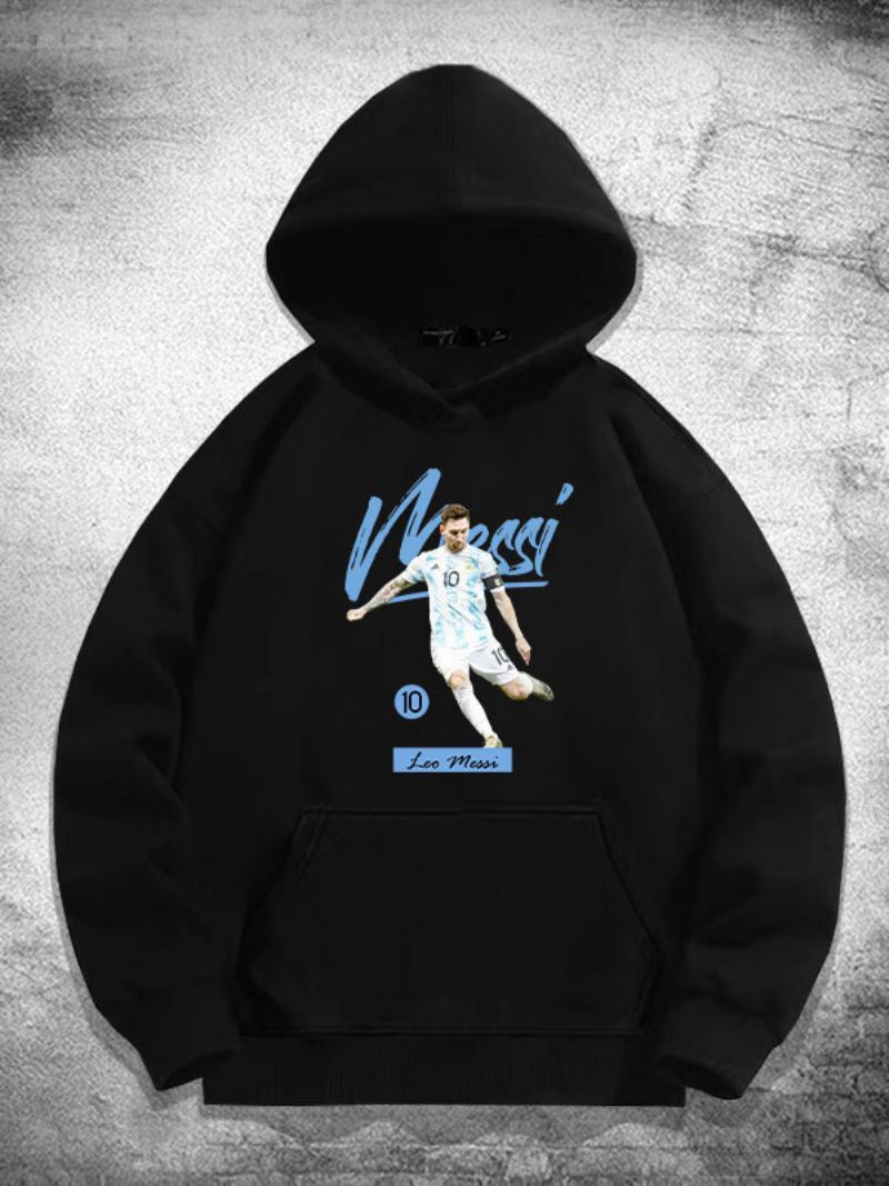 Argentine Messi Sweat À Capuche Manches Longues Pour Hommes