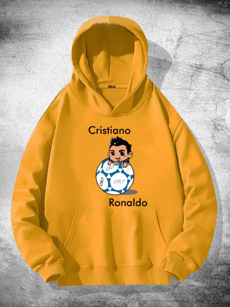 Sweat À Capuche Manches Longues Ronaldo Pour Hommes - Jaune