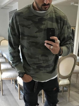 Sweat-shirt À Capuche Polyester Imprimé Manches Longues Et Col Bijou Pour Hommes