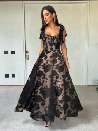Robe Trapèze Pour Femmes Décolleté Cœur Sans Manches Robes Bal Promo