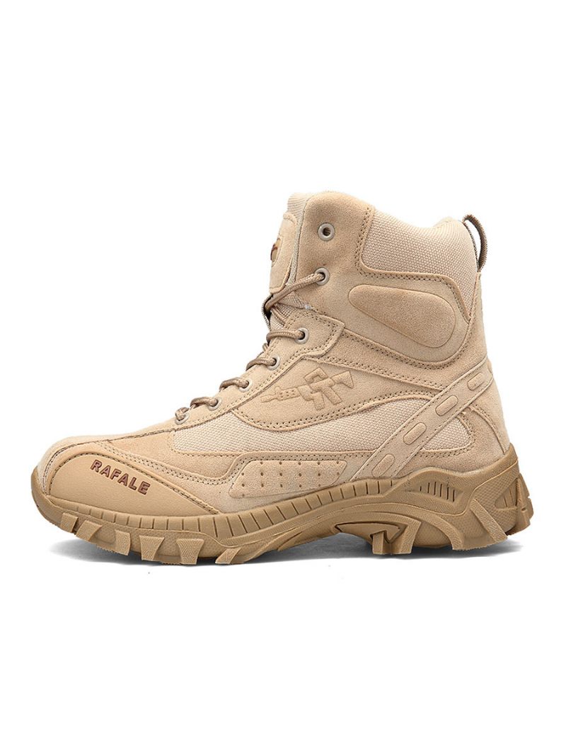 Bottes Pour Hommes Randonnée D'alpinisme Plein Airecru Blanc Bout Rond Respirant Confortable Camping Légères Et Confortables Respirantes - Beige