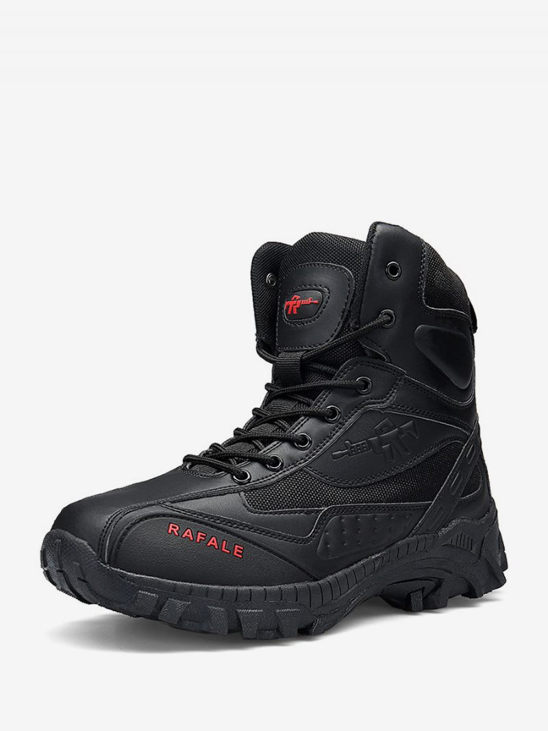 Bottes Pour Hommes Randonnée D'alpinisme Plein Airecru Blanc Bout Rond Respirant Confortable Camping Légères Et Confortables Respirantes - Noir