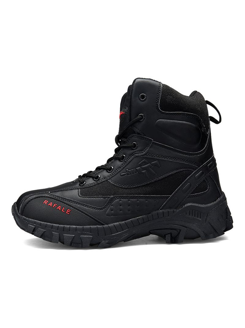 Bottes Pour Hommes Randonnée D'alpinisme Plein Airecru Blanc Bout Rond Respirant Confortable Camping Légères Et Confortables Respirantes - Noir