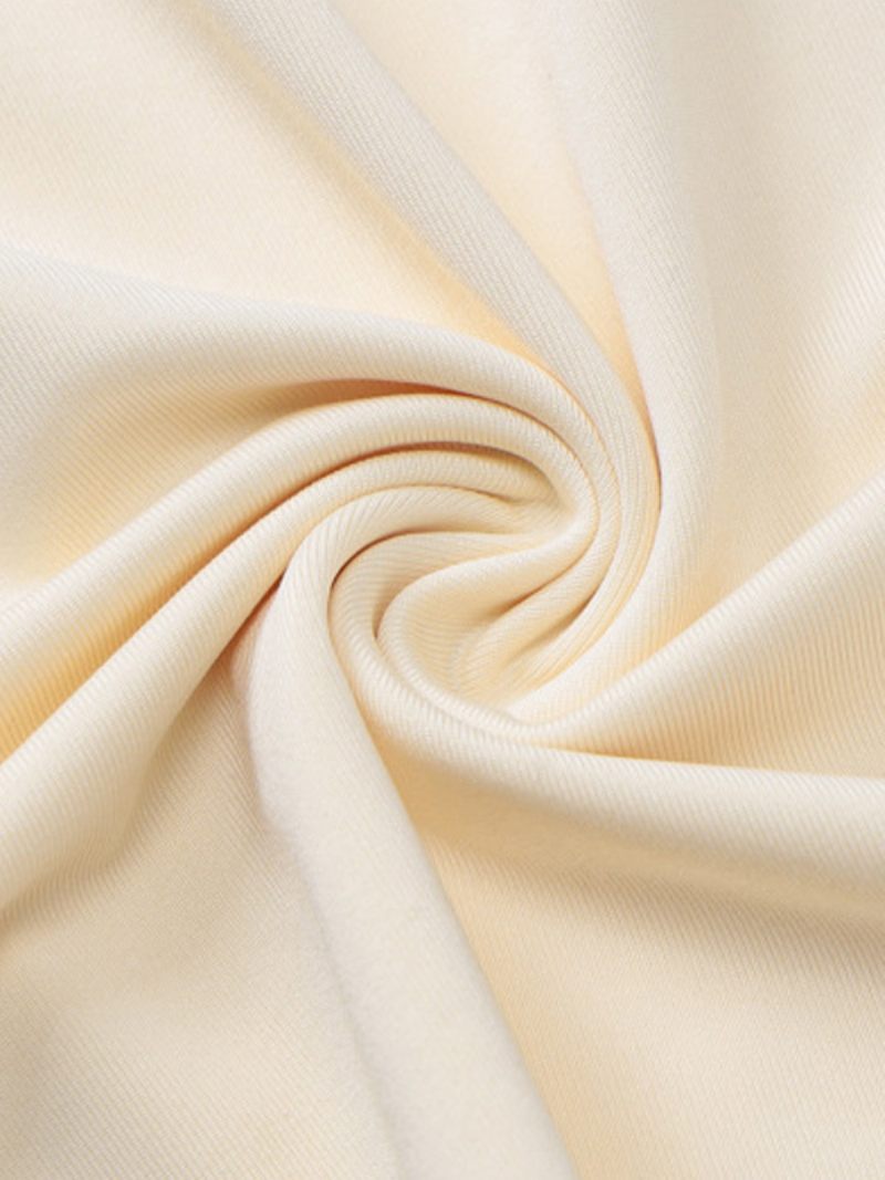 Robe Moulante Pour Femmes Encolure Cœur Manches Courtes Mini Robes Décontractées - Jaune Clair