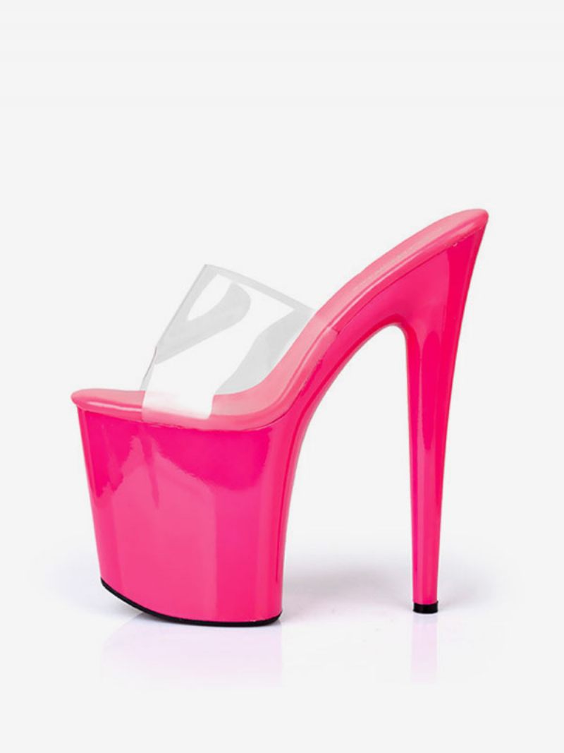 Chaussures Pole Dance Sexy Pour Femmes Plateforme Bout Ouvert Talons Hauts Sandales Strip-teaseuse