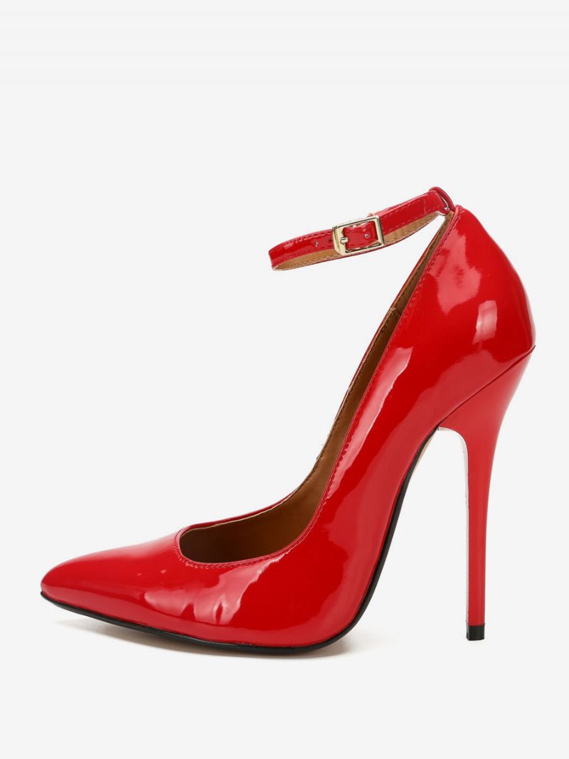 Escarpins Cuir Pu À Talons Hauts Sexy Pour Femmes - Rouge