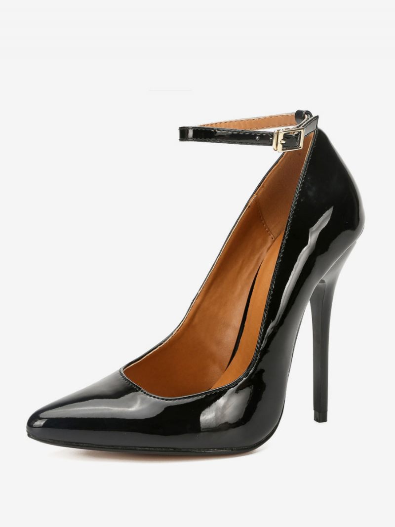 Escarpins Cuir Pu À Talons Hauts Sexy Pour Femmes - Noir