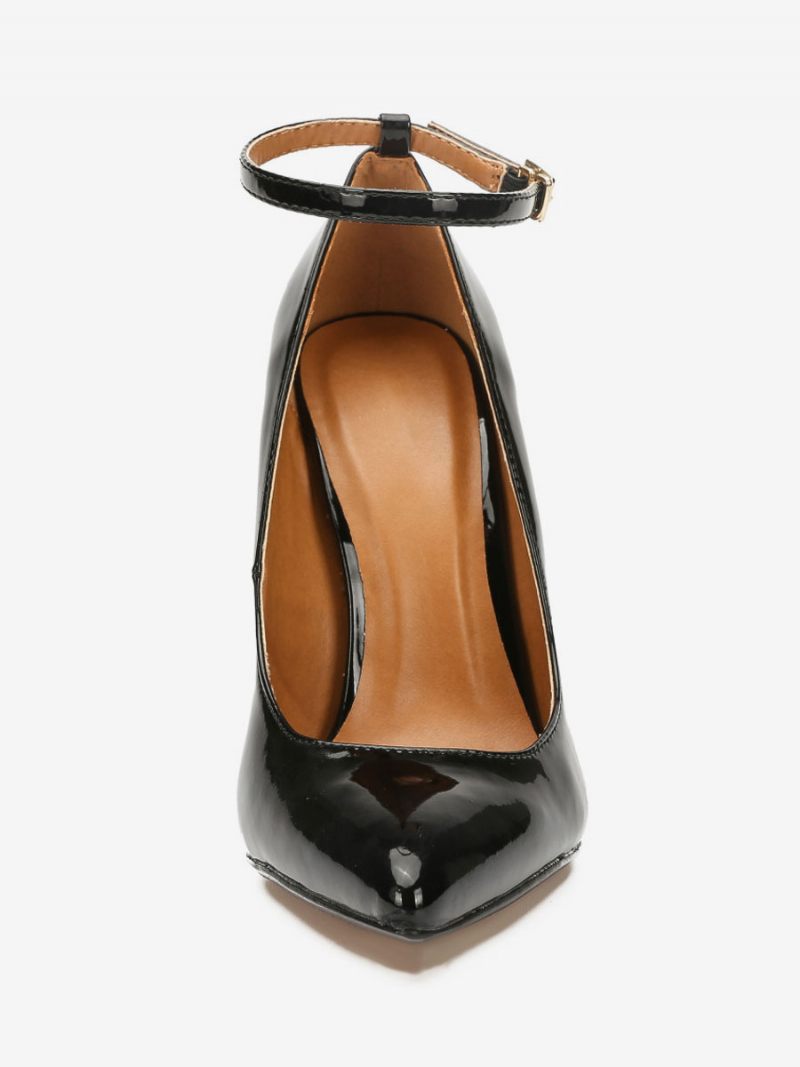Escarpins Cuir Pu À Talons Hauts Sexy Pour Femmes - Noir