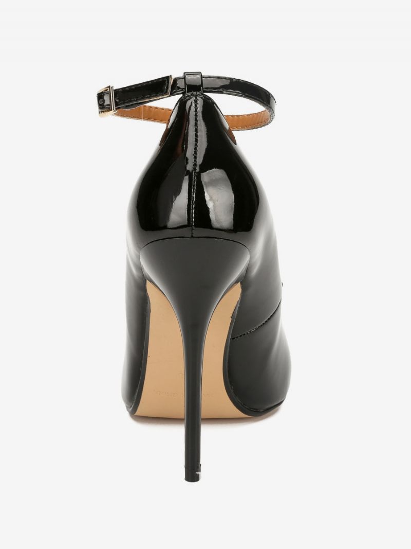 Escarpins Cuir Pu À Talons Hauts Sexy Pour Femmes - Noir