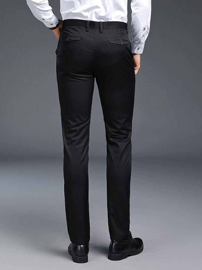 Pantalon Habillé Extensible Pour Hommes Noir - Noir
