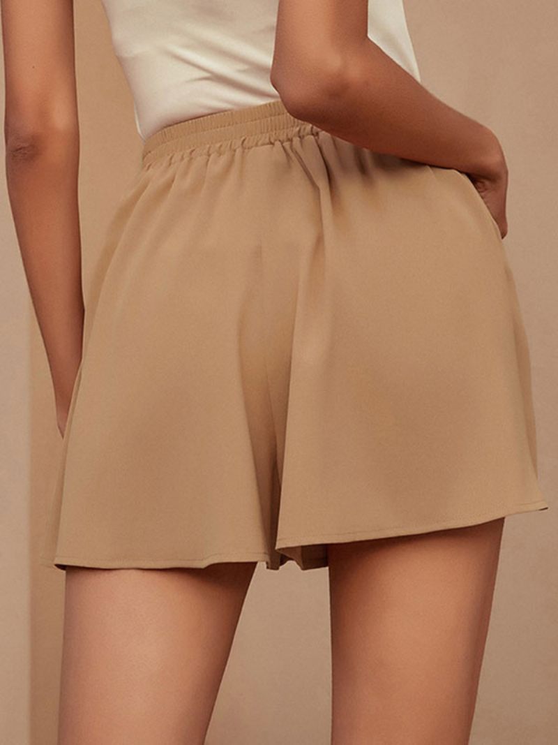Shorts Pour Femmes Pantalons Décontractés Noués - Chameau