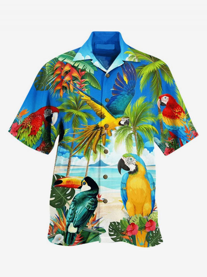 Chemise Décontractée Pour Homme Chic Imprimé Jaune Chemises Hommes - Vert