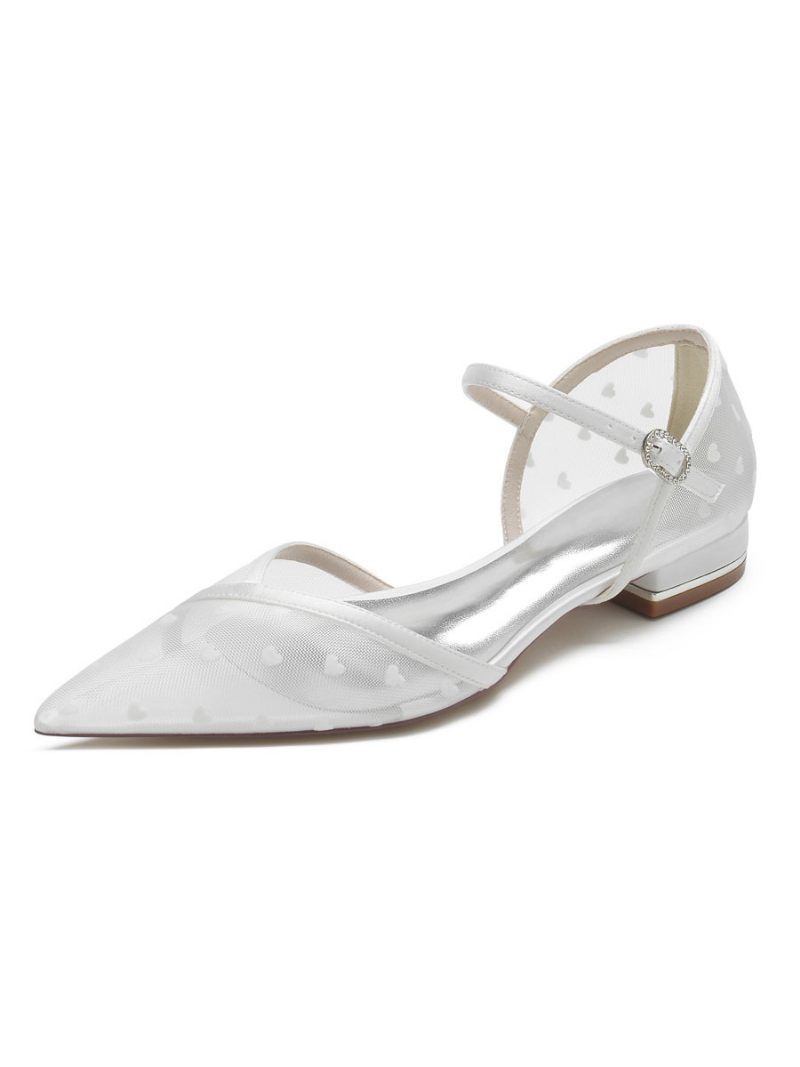 Chaussures Plates Mariée Mary Jane Maille Pour Femmes