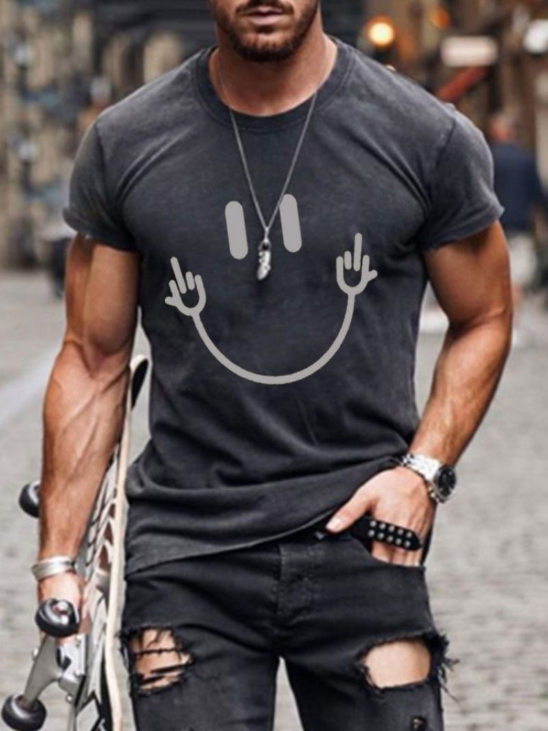 T-shirts Homme Chic Col Bijou Imprimé Manches Courtes
